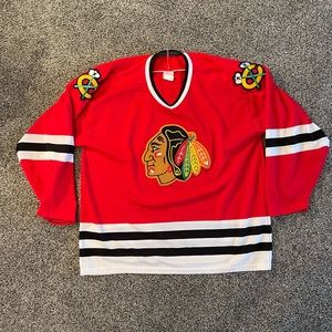 🥅🏒VINTAGE 1980's-90's CHICAGO BLACKHAWKS HOCKEY JERSEY